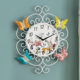 Scroll Butterfly Wall Clock, , large