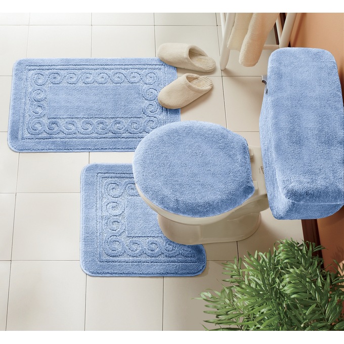 5Piece Scroll Bath Rug Set Seventh Avenue