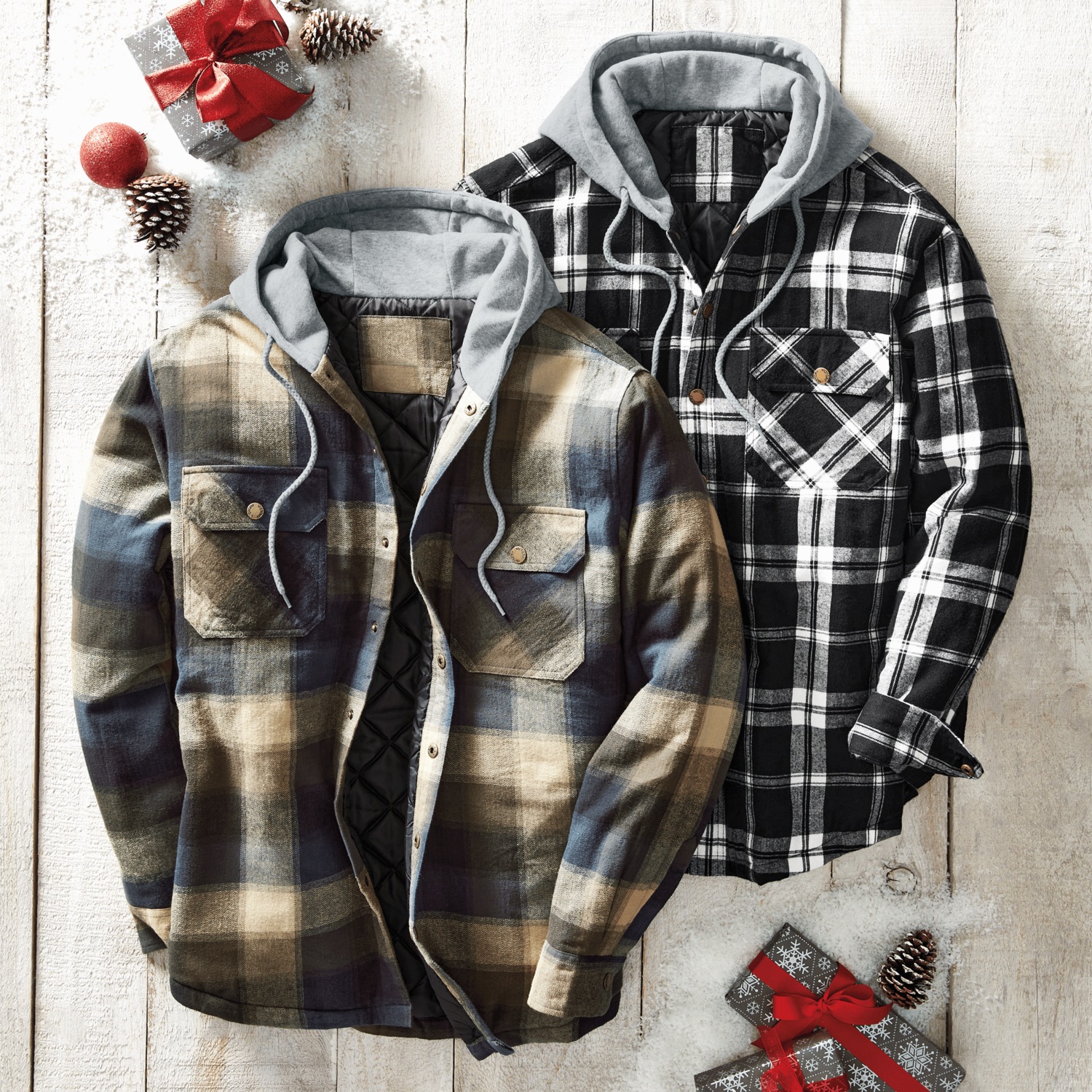 Quilt-Lined Flannel Hoodie | Seventh Avenue