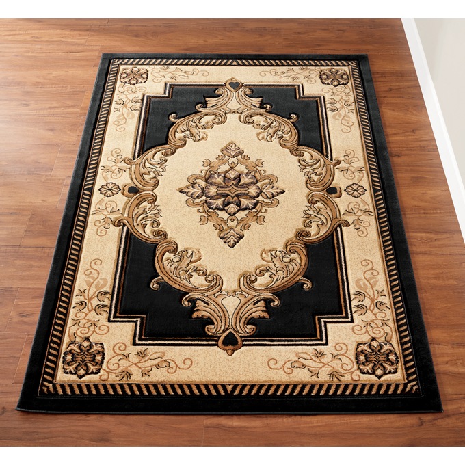 Adelaide Rug, Black, large