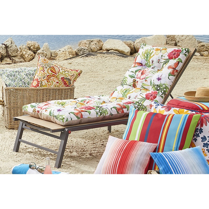 Chaise Lounge Cushion, Butterfly Floral, large