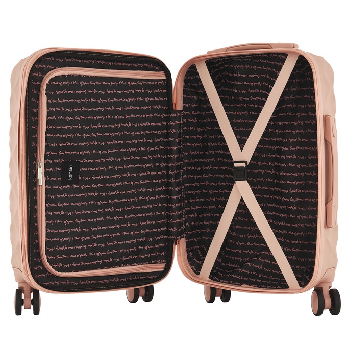 Travelers Club Kensie Expandable Hardside Carry-On, Dusty Pink, large