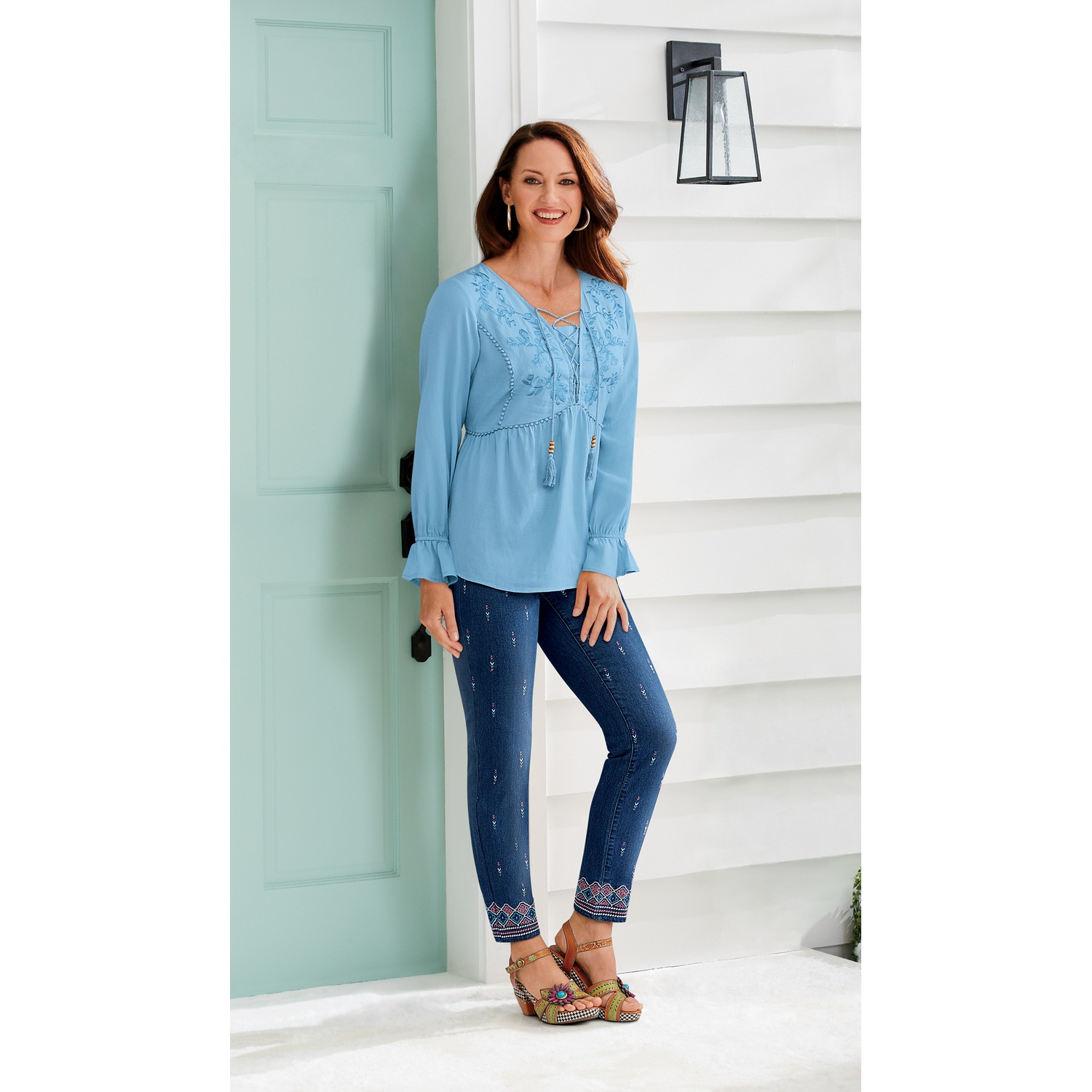 Tabitha Embroidered Jean | Seventh Avenue