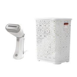 Lacy Laundry Hamper and Conair Power Steam Dual-Voltage Steamer, , large
