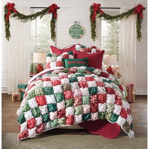 Holiday Oversized Puff Quilt Bundle - Full/Queen, , large