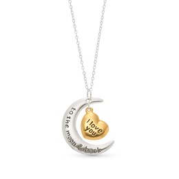 Two-Tone &quot;To The Moon and Back&quot; Necklace, , large