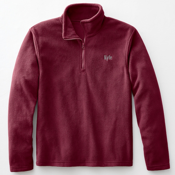 Men&#39;s Personalized 1/4-Zip Fleece Pullover, , large