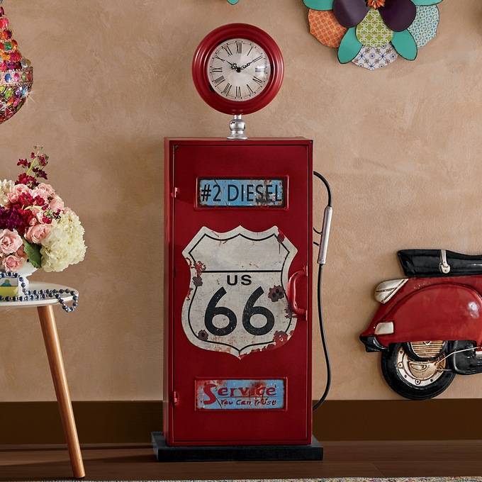 Gas Pump Cabinet with Clock, , large