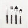 Phantom Chef 16-Piece Bamboo-Look Flatware Set, Black, large