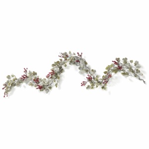 Frosted Mini Grape Leaf Garland, , large