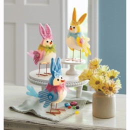Set of 3 Lit Easter Birds, , large