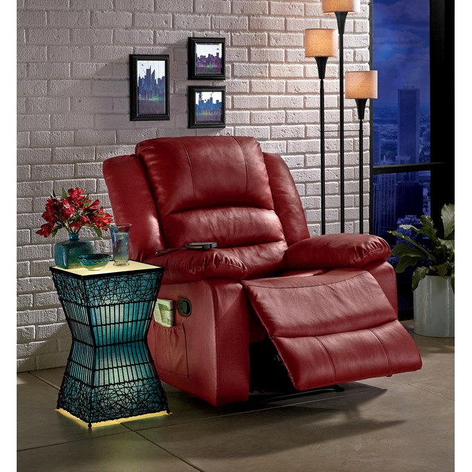 Overstuffed Recliner with Massage Seventh Avenue