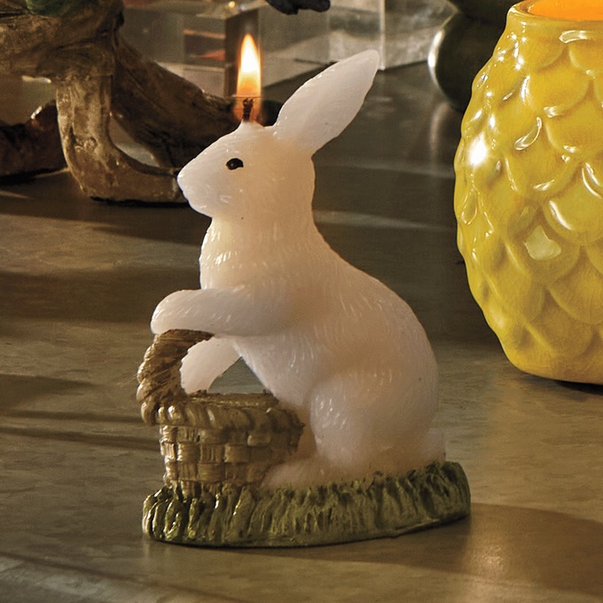 Figural Bunny Candle, Multi, large