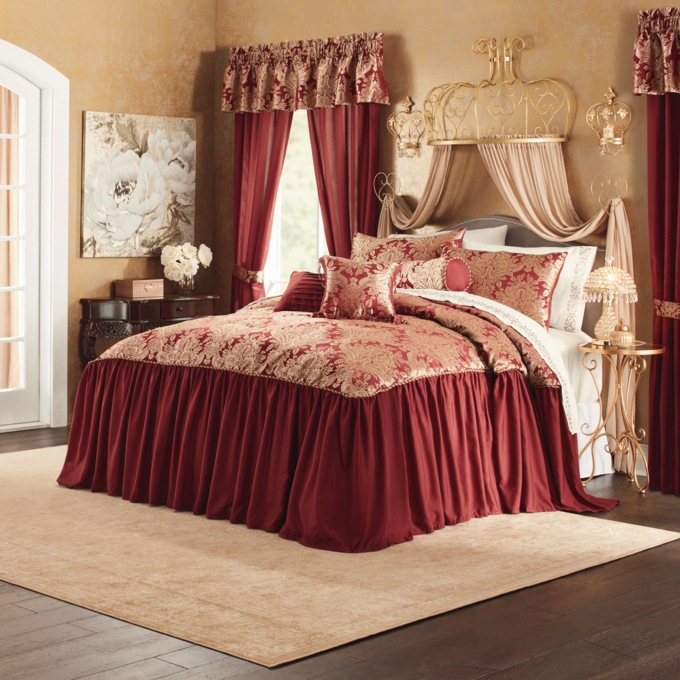 6-Piece Majestic Damask Jacquard Bedspread Set, , large