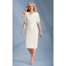 Tulip-Sleeved Sheath Dress, , large
