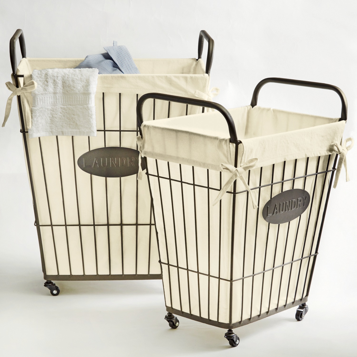 Set of 2 Wire Laundry Baskets Seventh Avenue