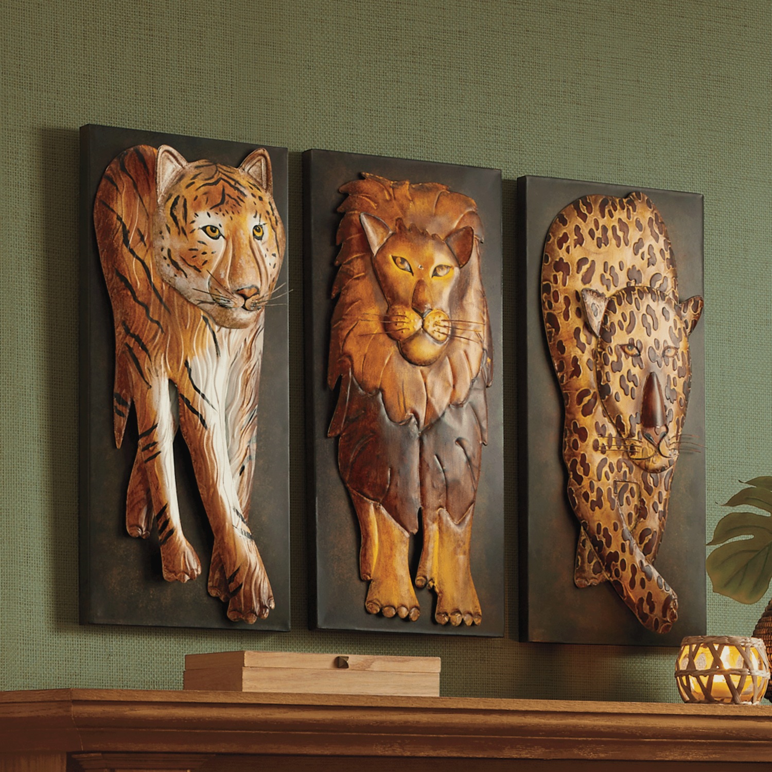 Set of 3 Wild Cats Wall Art | Seventh Avenue