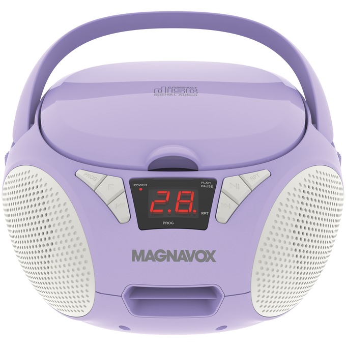 Magnavox Portable CD Boombox, Purple, large
