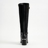 2-Buckle Faux-Leather Riding Boot, , large