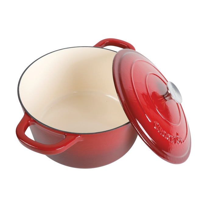 Crock Pot Artisan 7-qt. Enameled Cast Iron Round Dutch Oven with Lid, , large