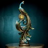 Colorful Peacock Figurine, , large