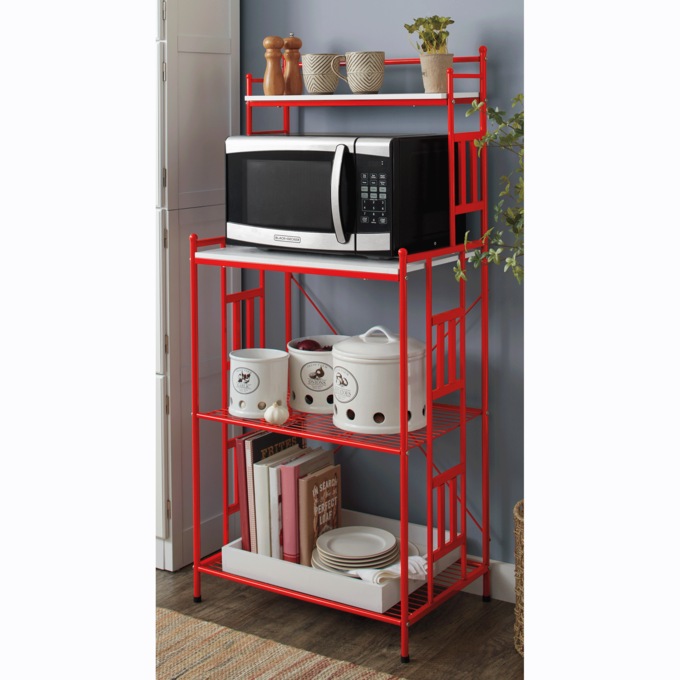 Romann Microwave Stand, Red, large