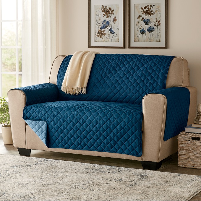 Color Connection Reversible Furniture Protector, Navy Slate, large