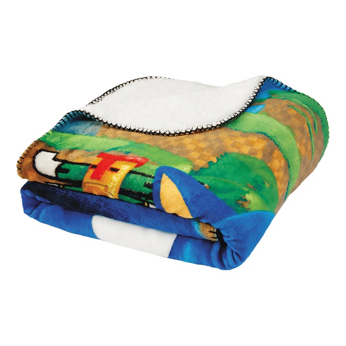 Sonic the Hedgehog Sherpa-Backed Throw, , large
