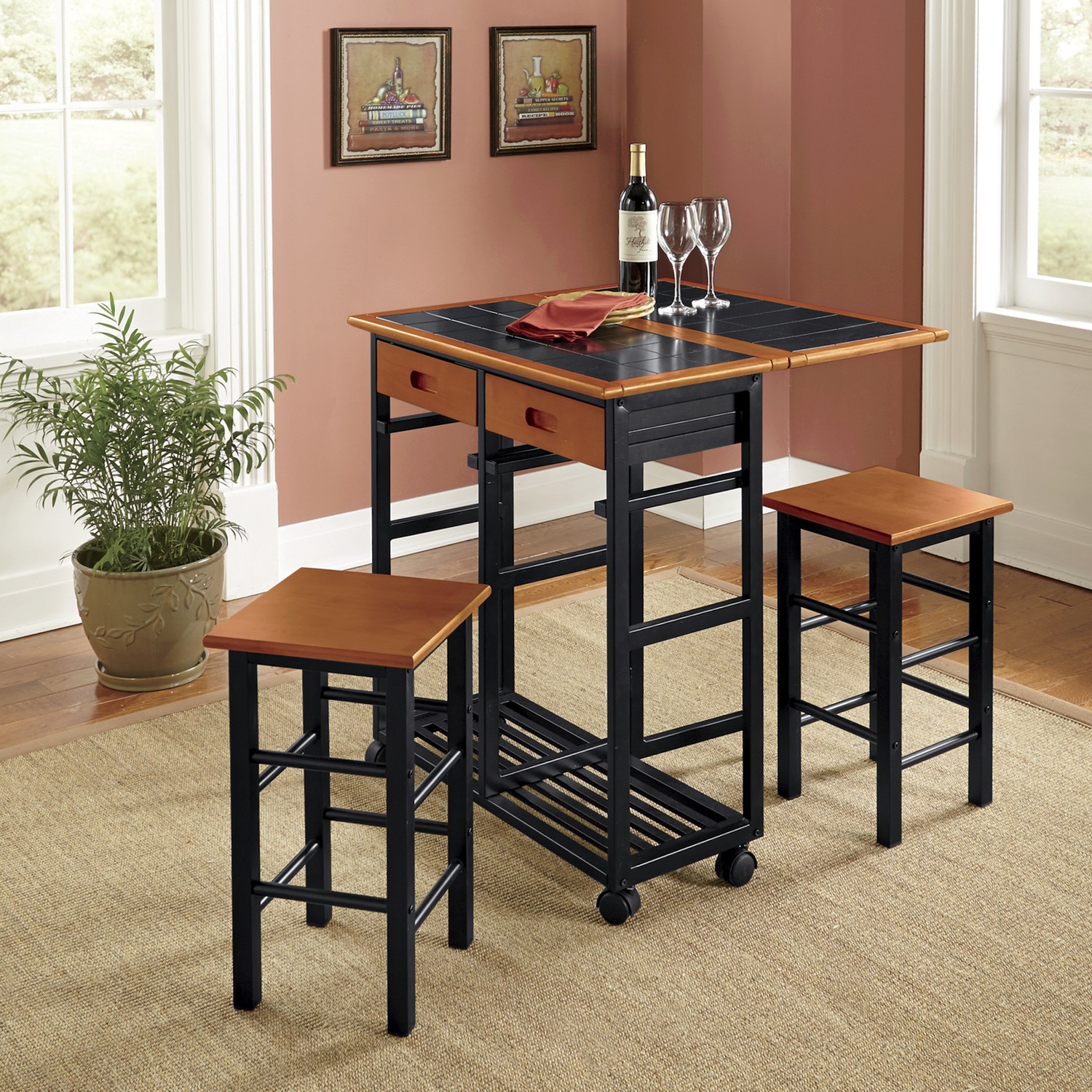 2 In 1 Kitchen Island Set  Seventh Avenue