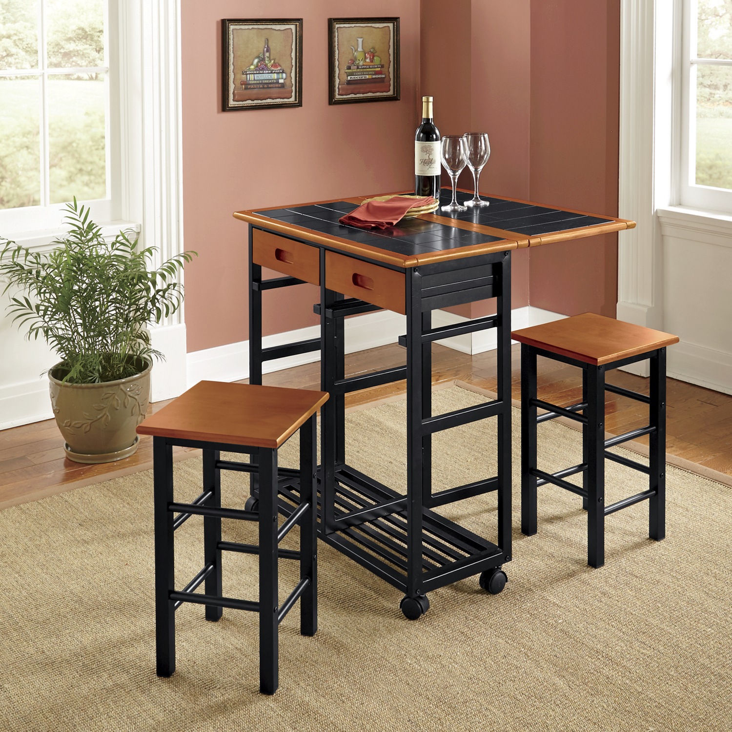 2 In 1 Kitchen  Island  Set  Seventh Avenue