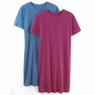 2-Pack Cotton Knit Henley Nightshirts for Women, , large