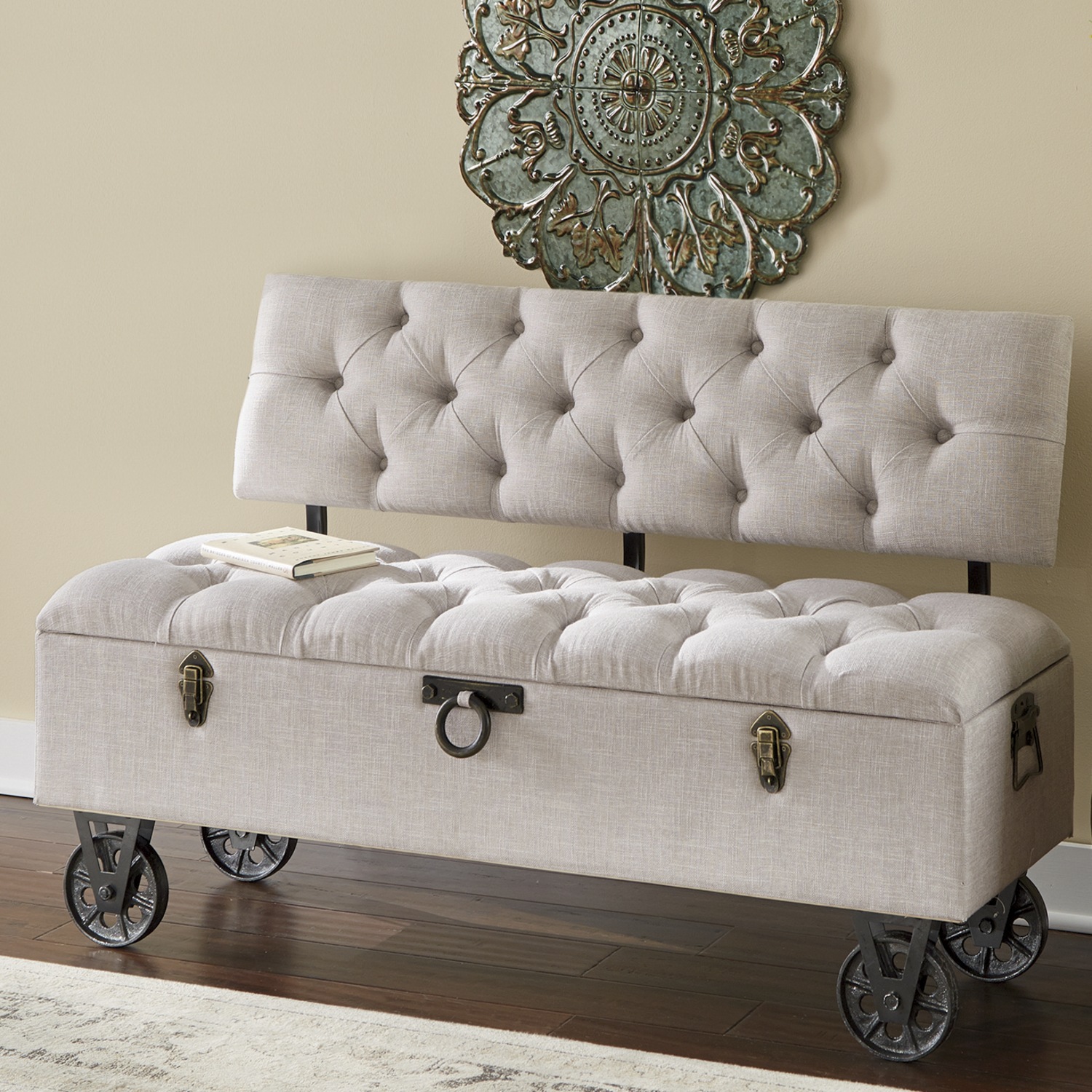 Bethany Tufted Trunk Storage Bench