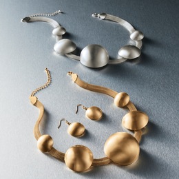 Hemisphere Necklace and Earring Set, , large