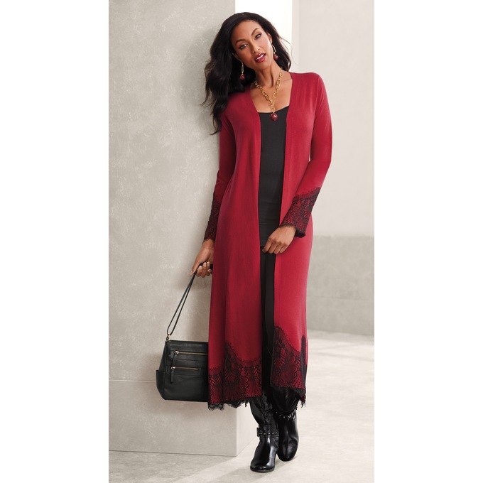 Leather Multi Pocket Satchel, Black, large