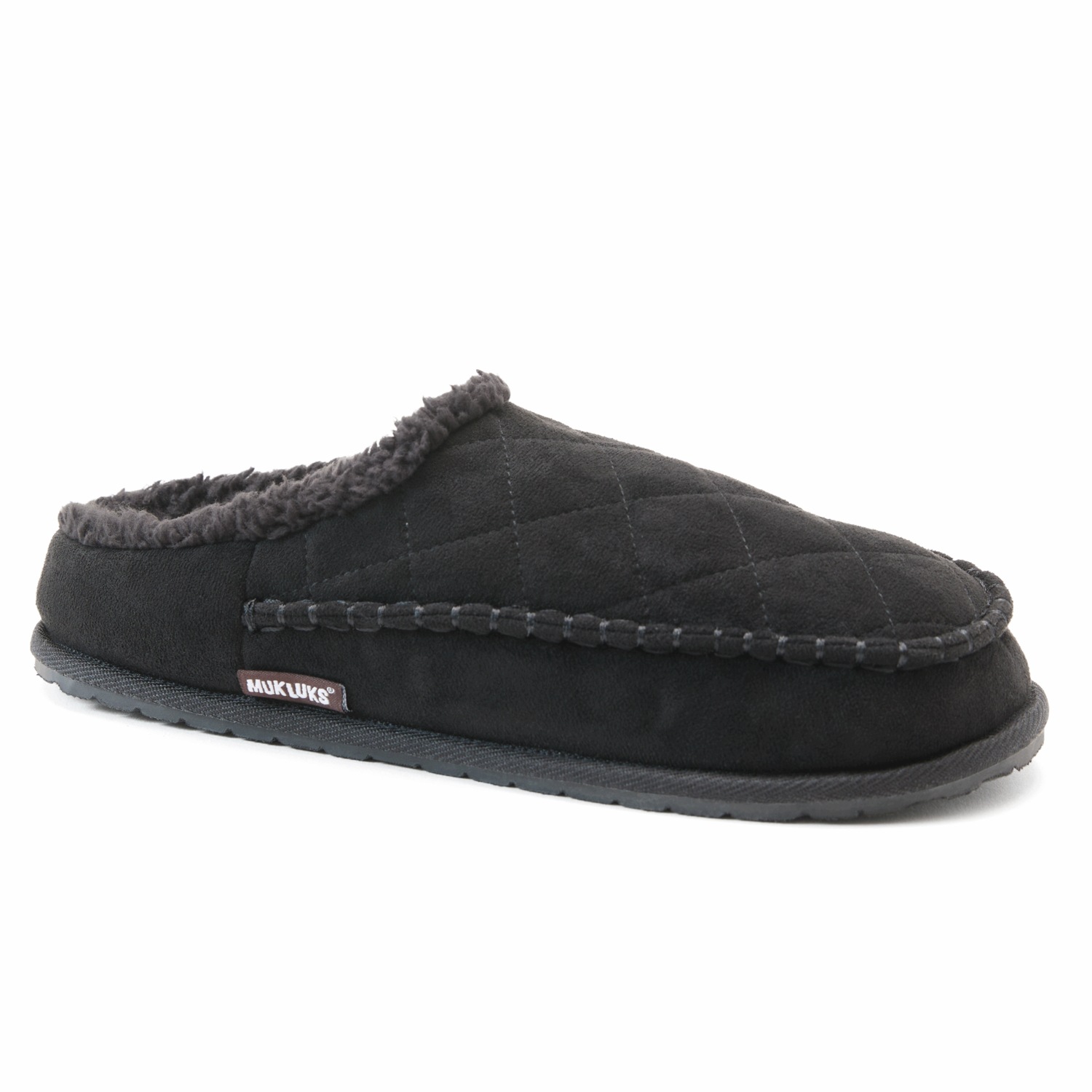 MUK LUKS Men's Pieced Scuff with Faux-Fur Lining | Seventh Avenue