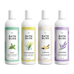 Bath Bliss Luxury Bubble Bath 4-Piece Set, , large