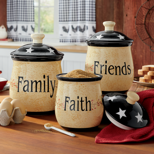 3-Piece Country Inspirations Canister Set, , large
