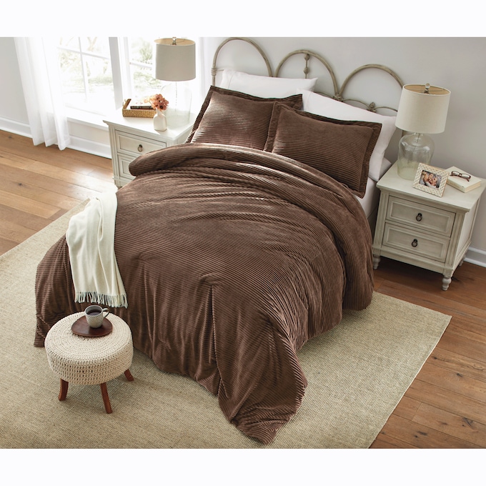 Color Connection Corduroy Down-Alternative Comforter Set, , large
