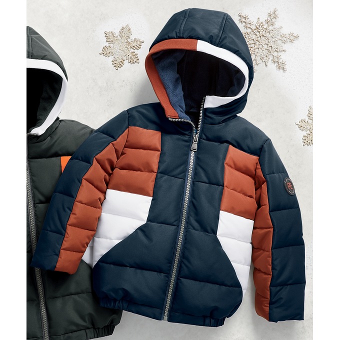 Perry Ellis Boys&#39; Colorblock Puffer, , large