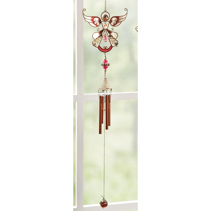 Glowing Angel Wind Chime, , large