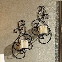 Set of 2 Candace Scroll Sconces, , large