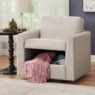 Harrison Sectional Armless Chair with Storage, Beige, large