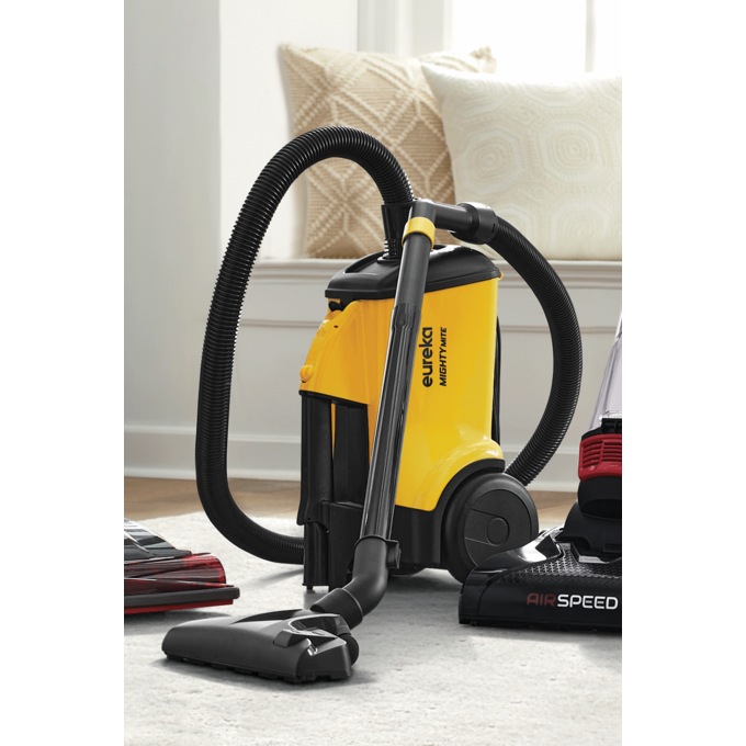 Eureka Mighty Mite Bagged Canister Vacuum, Yellow, large