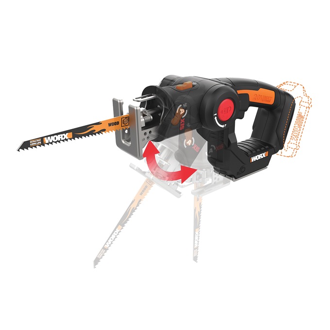 Worx 20V Reciprocating Saw/Jig Saw (Tool Only), , large