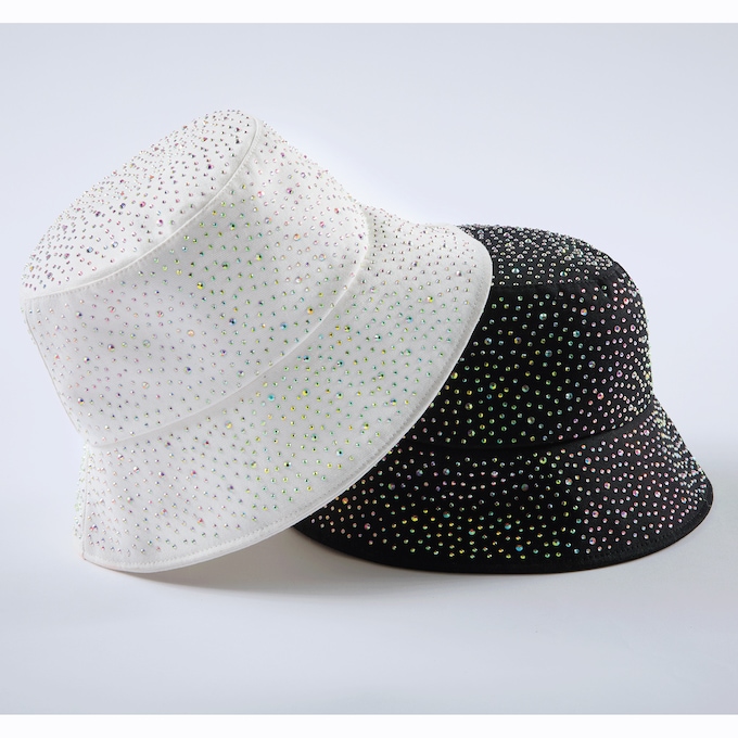 Rhinestone Bucket Hat, , large