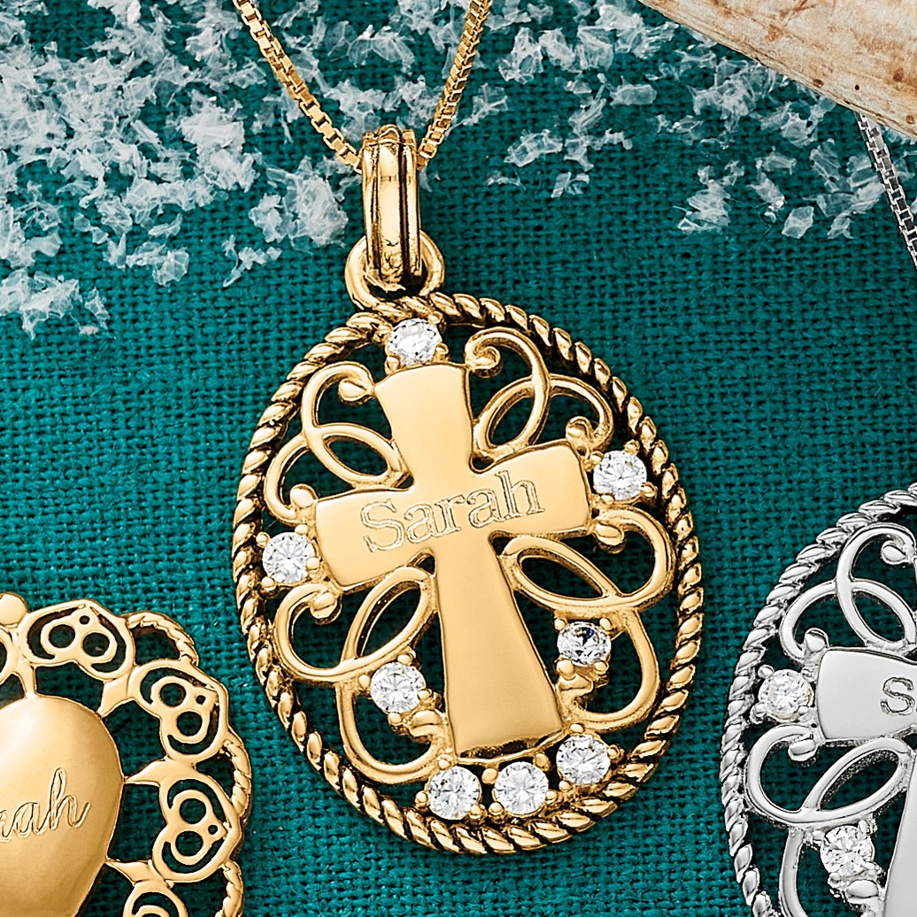 Personalized Sterling Silver Pendant, , large