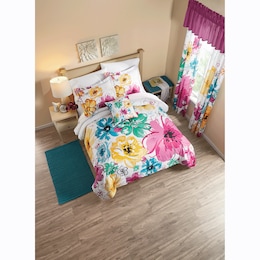 Color Connection Floral Comforter Set, Accent Pillow, Panel Pair and Valance, , large
