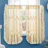 Mayfair Romantic Ruffled Semi-Sheer Cape Cod Tier Pair, , large