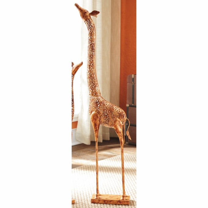 Tall Metal Giraffe Statue, , large