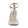 The Marnie Sandal with Rhinestone Strap and 2.5” Clear Acrylic Heel, , large